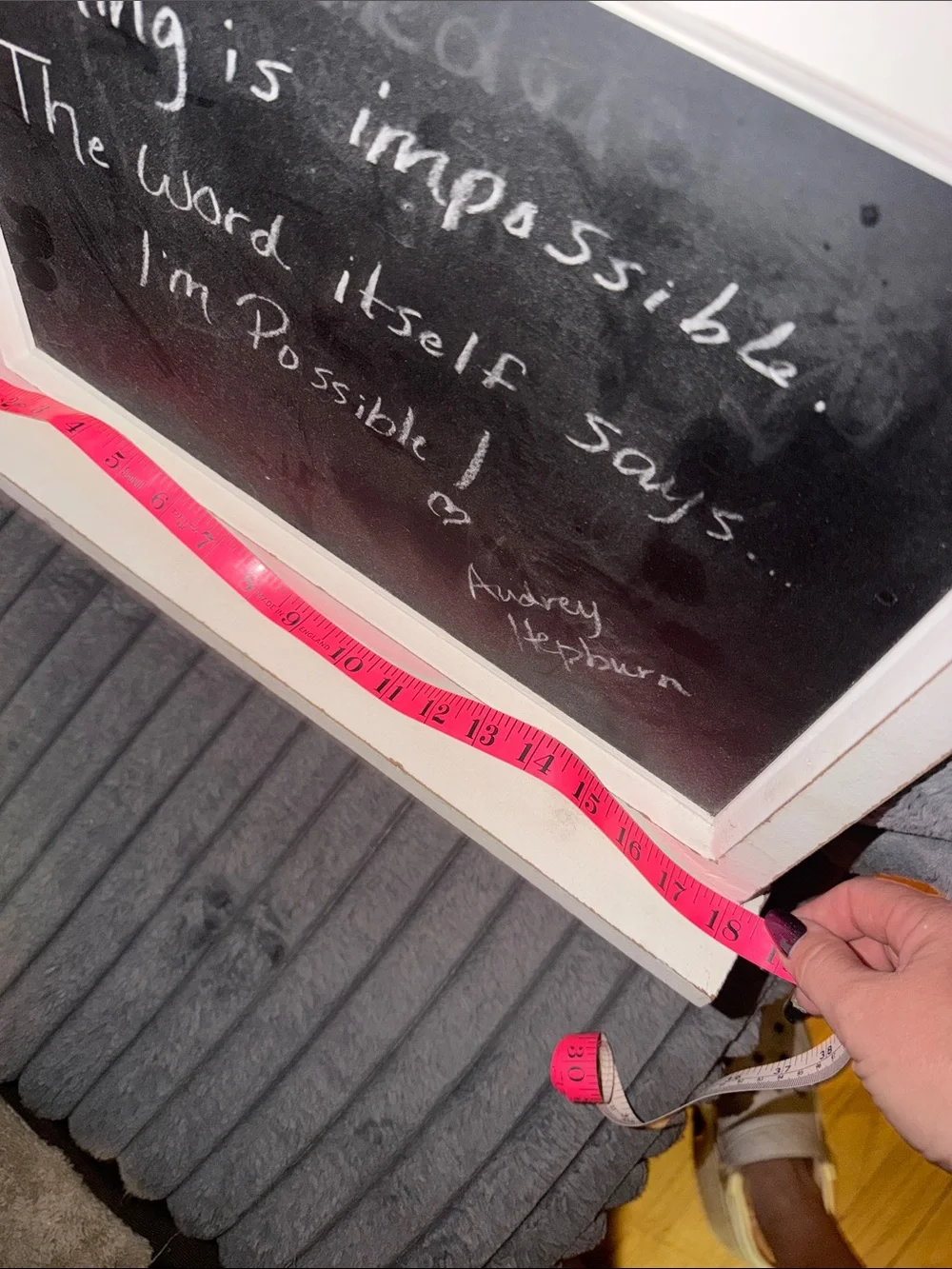 Vintage-Inspired White Chalkboard Easel with Floral Accent needs chalk